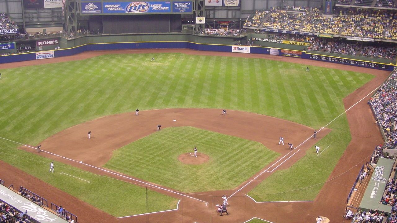 Milwaukee Brewers baseball stadium during a game