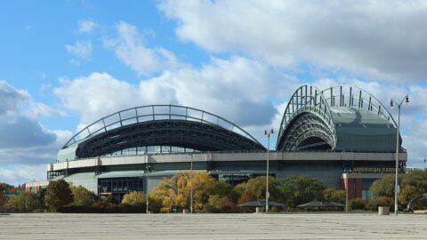 American Family Field stadium exterior in Milwaukee