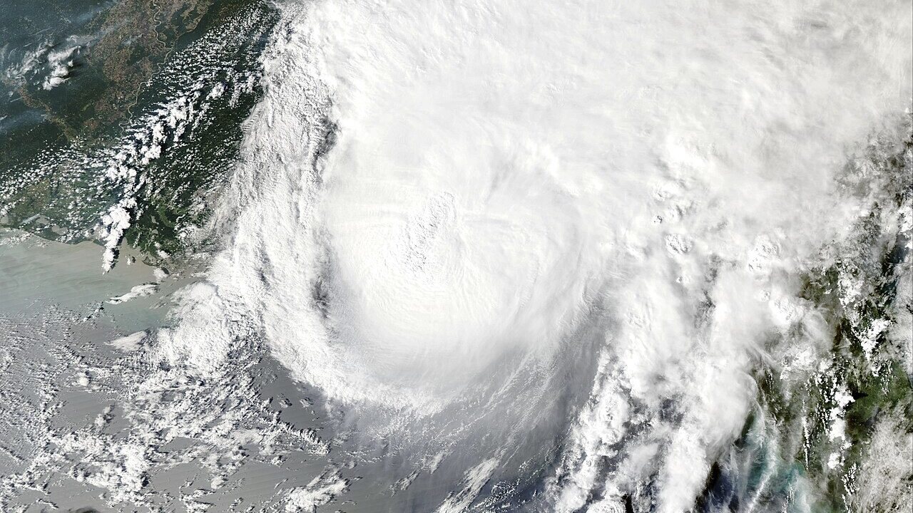 Satellite image of Hurricane Isaias over the Gulf Coast