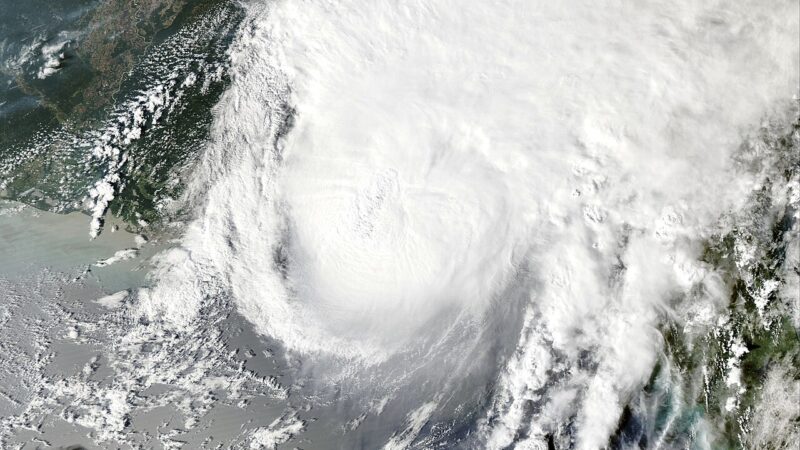 Satellite image of Hurricane Isaias over the Gulf Coast