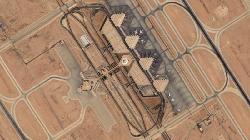 Aerial view of King Khalid International Airport in Riyadh