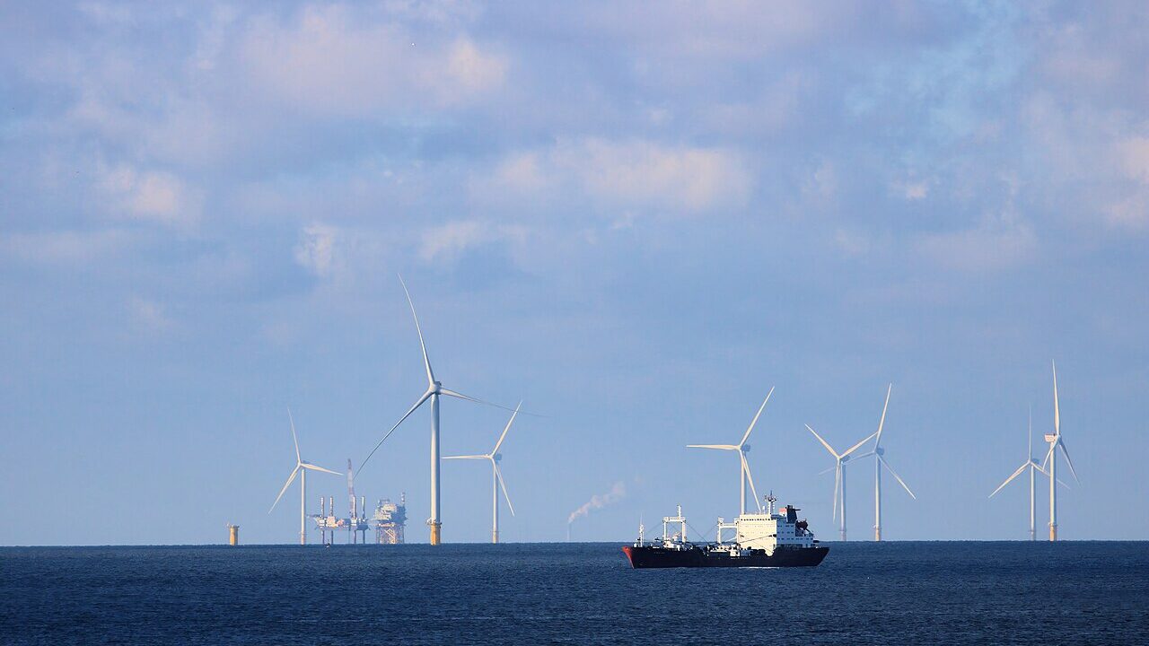 Oil tanker sailing at sea under a cloudy sky